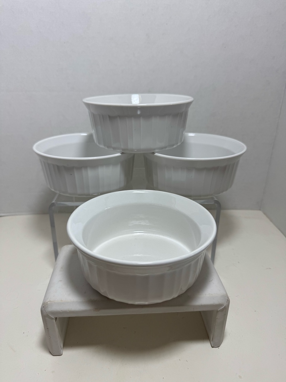 Set a four corning ware French white F – 16 – B 500 ML bowls